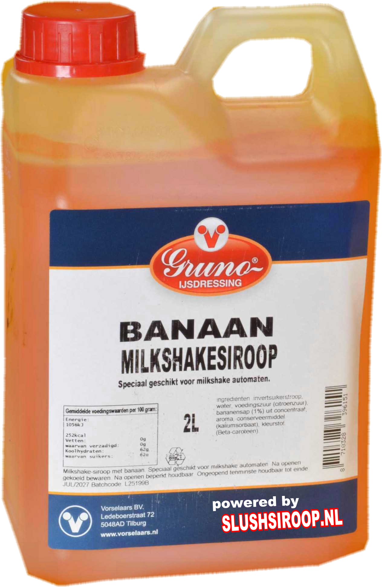 MilaNNE milkshake siroop banaan slushsiroop.nl tankje