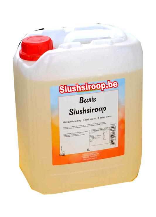 B- Slushsiroop BASIS-SIROOP - tank met 5 ltr - Vorselaars - Slushsiroop.be - de beste kwaliteit Slushsiroop