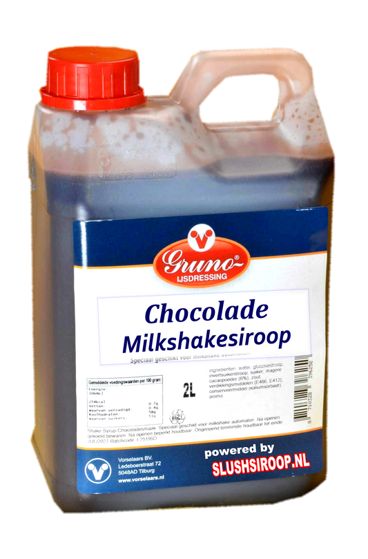 B- GRUNO - MilaNNE Milkshakesiroop CHOCOLADE smaak, tank a, 2 liter